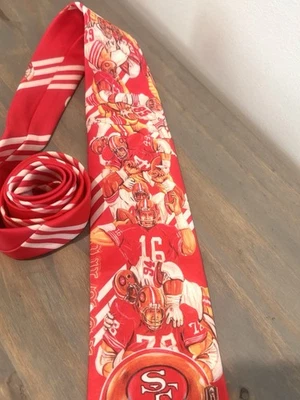 Corbata de cuello vintage 1990 Ralph Marlin NFL San Francisco 49er Foto 1 de 4
