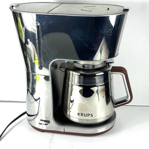 KRUPS KT600 Silver Collection Stainless Chrome Coffee Maker 10cup Thermal Carafe - Picture 1 of 24