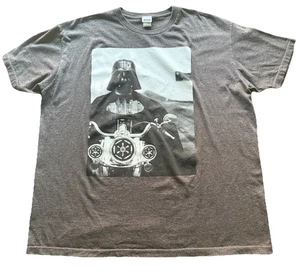 VTG Star Wars Darth Vader Riding Harley Motorcycle T Shirt Sz 2XL Mens S/S Tee - Picture 1 of 7