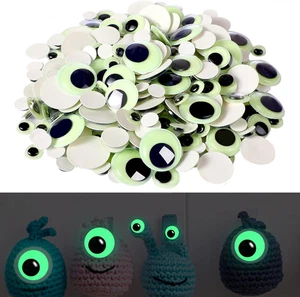 300Pcs Wiggle Googly Eyes Autoadesivo Luminoso al Buio Googly Eyes... - Foto 1 di 7