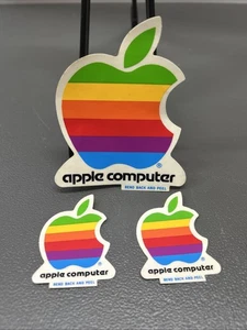 Apple Macintosh Vintage 80’s Logo Decal Stickers Pack Of 3 Brand New - Picture 1 of 4