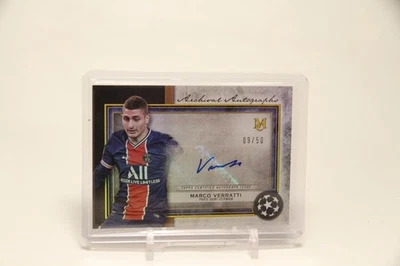 2020-21 Topps Museum UEFA Marco Verratti Auto /50 PSG - Image 1 of 2