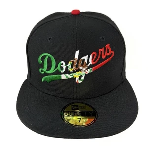 Los Angeles Dodgers New Era 59FIFTY Size 7 Mexican Flag MLB Official Cap - Picture 1 of 9
