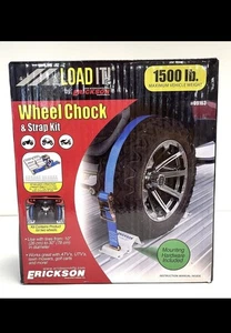 Erickson Load It Wheel Chock and Strap Kit 1500 Lb Maximum Vehicle Weight NEW - Bild 1 von 4