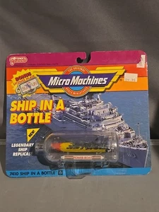 *READ*Galoob Micro Machines Ship in a Bottle #6 Power Boat Bonus License Plate  - Picture 1 of 19