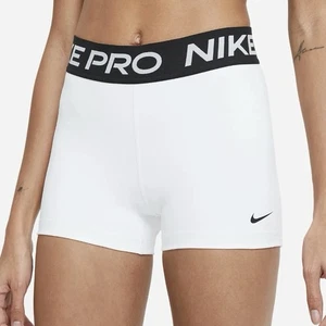 Pantalones Cortos Nike Pro Mujer Grandes Blancos 3" Compresión Entrenamiento Gimnasio Activo CJ5938-100 - Imagen 1 de 13