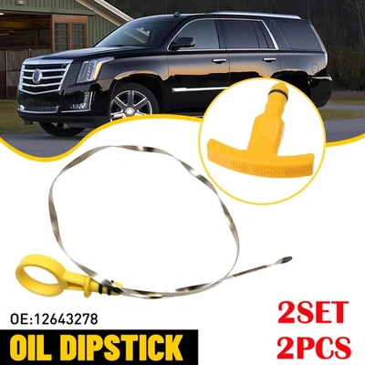 2x Engine Oil Dipstick For 2015-2020 Cadillac Escalade Chevrolet Suburban Tahoe - Image 1 of 4