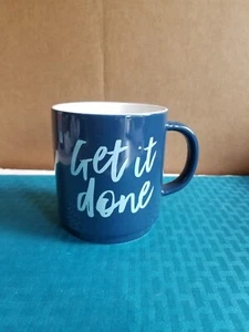"Get It Done"" blauer Becher - Schwelle Martha Stewart exklusiv 16 oz Steinzeug neu mit Etikett" - Bild 1 von 2