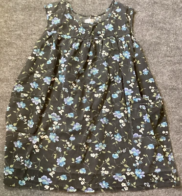 Camisón Woman Within para mujer 4X negro azul verde floral sin mangas Foto 1 de 4