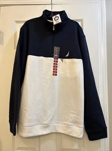 NAUTICA Men's 1/4 Zip Pullover XL Fleece Sweatshirt NWT - Picture 1 of 14