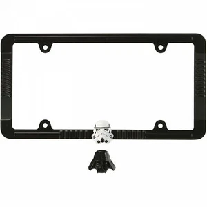 Star Wars Empire Darth Vader & Stormtrooper License Plate Frame Black - Picture 1 of 1