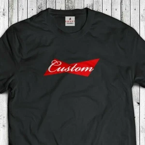 BudWeiser Style Custom Text T-Shirt Camisa de cerveza - Imagen 1 de 6