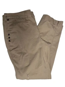 London Jean Chino Pants Women's Sz 12 Khaki Distressed Studded Accents! - Picture 1 of 19