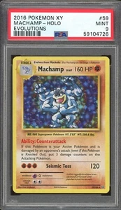 2016 Pokemon Evolutions Holo Machamp #59 PSA 9 MINT - Picture 1 of 2