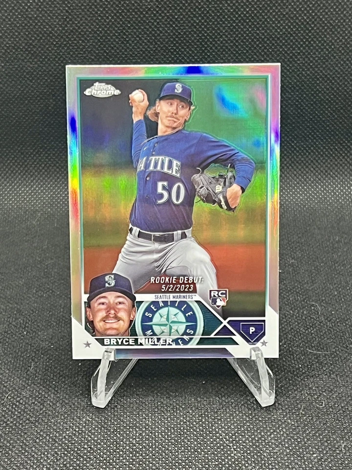 2023 Topps Chrome Update #USC99 Bryce Miller Mariners Rookie Debut Refractor - Image 1 of 2