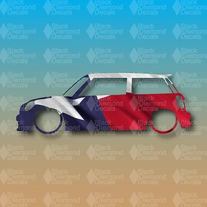 Mini Cooper Texas State Flag Cooper S R53 6" JCW Custom Vinyl Decal Sticker - Picture 1 of 1