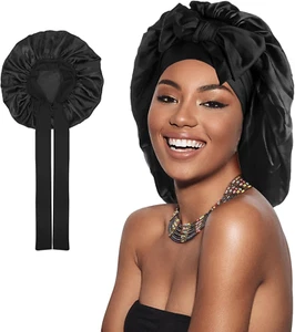 Seidenhaube Zum Schlafen Lange Haare Silk Bonnet Sleep Cap Schlafhaube Seide Neu - Bild 1 von 12