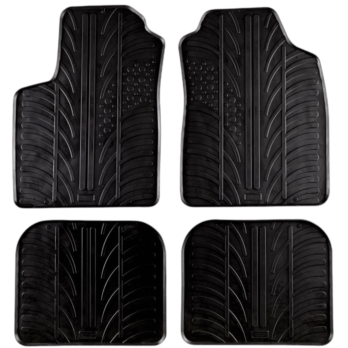Alfombrillas Rojo Logo P Alfombrillas De Velours Para Fiat Panda 169 ( 2003-2012) - Color Negro, Con Logo 'P' Tapetes Velours Fiat Panda