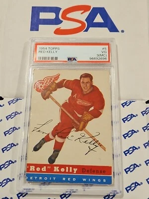 1954 Topps #5 Red Kelly Detroit Red Wings PSA 3 VG MC  - Image 1 of 2