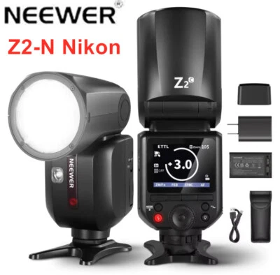 NEEWER Z2-N Z2N 2.4G TTL HSS Round Flash Light Speedlite for Nikon Cameras DSLR - Image 1 of 4
