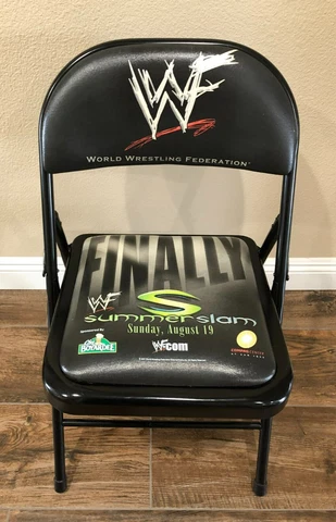 WWF WWE SummerSlam 2001 Ringside Chair PPV WrestleMania Man Cave Cover