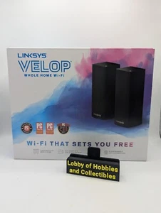 Linksys VELOP AC4400 Tri-Band Mesh Wi-Fi System 2-pack Router (WHW0302B)- Black - Picture 1 of 5