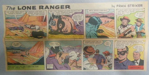 (48) Lone Ranger Sunday by Fran Striker & Charles Flanders 1960 Size: 7.5 x 15in Cover