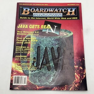 Boardwatch Mag. 1995 Newt Gingrich & Cyberspace, Windows 95, Netscape 2.0 JAVA, - Picture 1 of 6