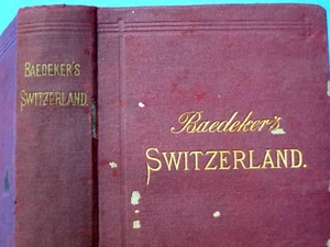 BAEDEKERS ~ SCHWEIZ ~ 1893/39 KARTEN, 12 PLÄNE, 12 PANORAMEN/FARBE & BW - Bild 1 von 12