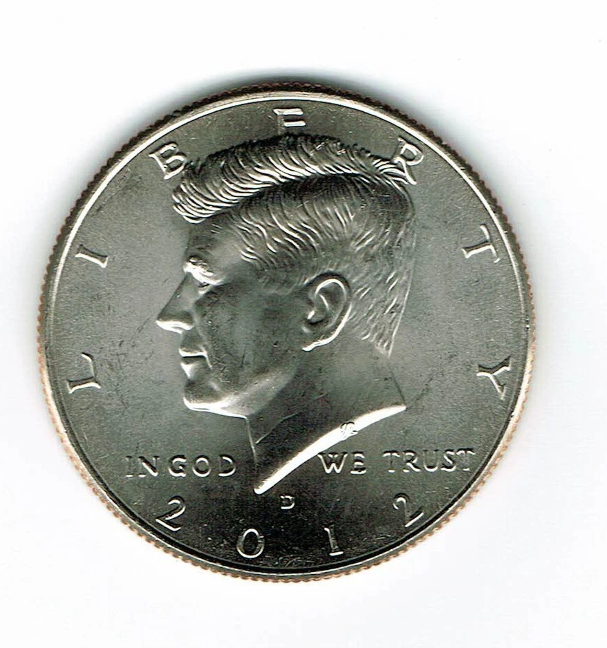 2012-D Brilliant Uncirculated Copper-Nickel Clad Copper Strike Half Dollar Coin! - Image 1 of 2