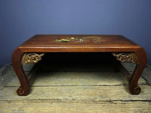 Old Tibetan rosewood inlaid colorful shell table, tea table, kang table - Picture 1 of 9