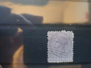 Neuseeland 1874 1d Flieder, zerlumpte Zähnungen, gest. Einzelwert - Bild 1 von 1