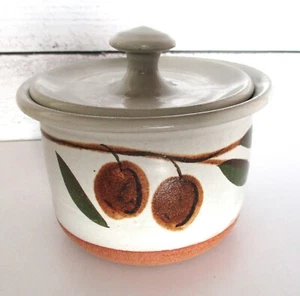 Spiff 98 Pottery Small Crock with Lid Olive Branch - Bild 1 von 5