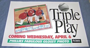 Póster de los Philadelphia Phillies 1994 ~ Lenny Dykstra ~ Darren Daulton ~ Curt Schilling - Imagen 1 de 1