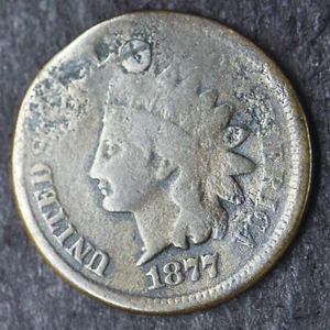 1877 "KEY DATE" Indian Head Cent 1C- COINGIANTS - - Picture 1 of 2