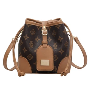 Female Fashion Printed Crossbody Bag Bucket Drawstring Bag Women's Bags - Picture 1 of 37