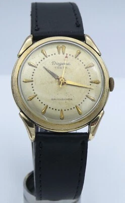 Vintage Dugena Festa Walzgold Double 20 Mikron Handaufzug Herrenuhr - Bild 1 von 4