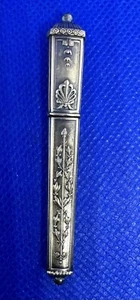 Sterling Silver w/Gilt French Etui Needle Case w/ Floral Design c.1838 - Picture 1 of 17
