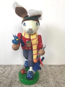 ❤️STEINBACH NUTCRACKER HAPPY RABBIT 🙂 10,5 ZOLL EUC SELTEN HOPPIN HOME 2 U❤️ - Bild 1 von 1