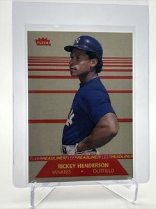 1987 Fleer Headliners Rickey Henderson Baseball Card #4 NM-MT FREE SHIPPING