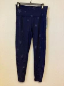 Legging Ideology Star Navy Blaze lunghezza 7/8 nuovi con etichette M - Foto 1 di 2