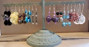 LOTE DE 10 PARES DE PENDIENTES LARGOS PERFORADOS COLGANTES ANZUELO 2 1/2"- 3" - Imagen 1 de 3