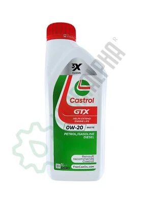Olio motore 0w-20 auto benzina diesel Castrol GTX 0w-20 RN17FE - 4lt