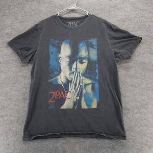 2Pac Shirt Herren Large Kurzarm Schwarz Rap Tee - Bild 1 von 5