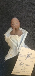 Papas Puppe mit langen Beinen "Baby Jesse" von Karen Germany.  4" Afroamerikaner 1991  - Bild 1 von 5