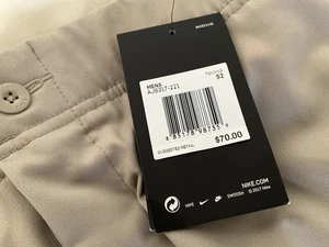 Nike Golf Pants Men's size 52 Beige Dri Fit Flex Khaki Slim UnHemmed AJ6317-221 - Picture 1 of 5