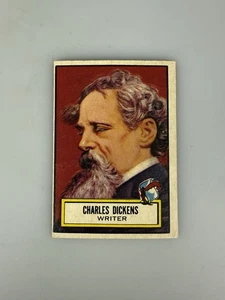 Charles Dickens 1952 Topps Look n See #125 escritor vintage - Imagen 1 de 2