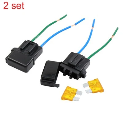 2 Set DC 32V Waterproof Car In Line Standard Blade Style Fuse Holder w 5A Fuse - Image 1 of 4