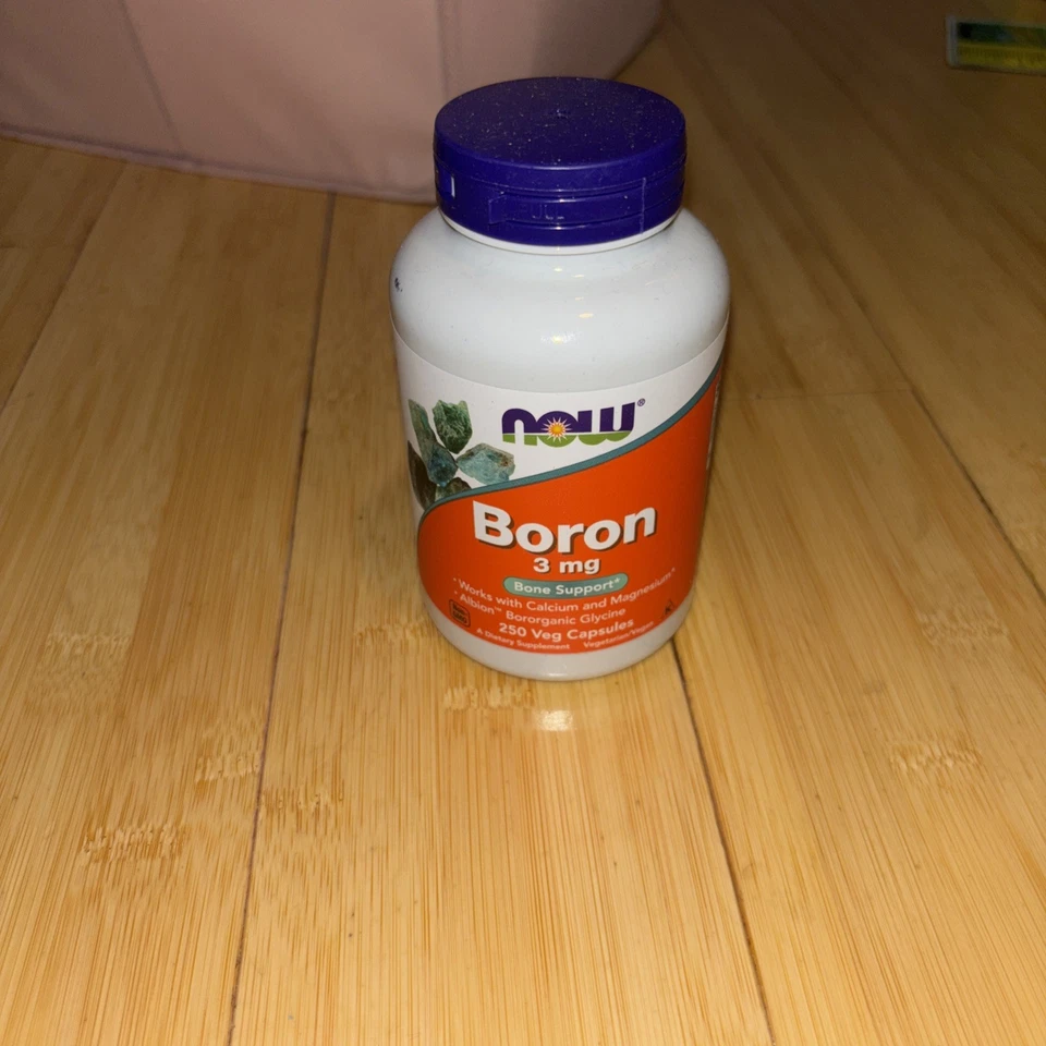 NOW Foods, boro, 3 mg, 250 cápsulas vegetales Foto 1 de 4