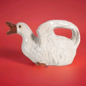 Vtg Duck Goose Ceramic Pitcher Farmhouse Country Retro Novelty Sculptural - Picture 1 of 13